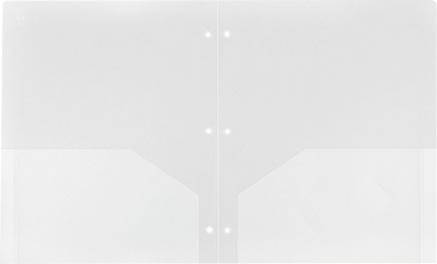 Clear 9 x 12 Plastic 3 Hole Punched Duty Folders