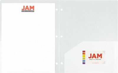 Clear 9 x 12 Plastic 3 Hole Punched Duty Folders