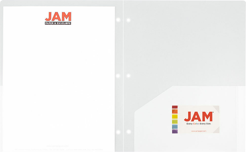 Clear 9 x 12 Plastic 3 Hole Punched Duty Folders