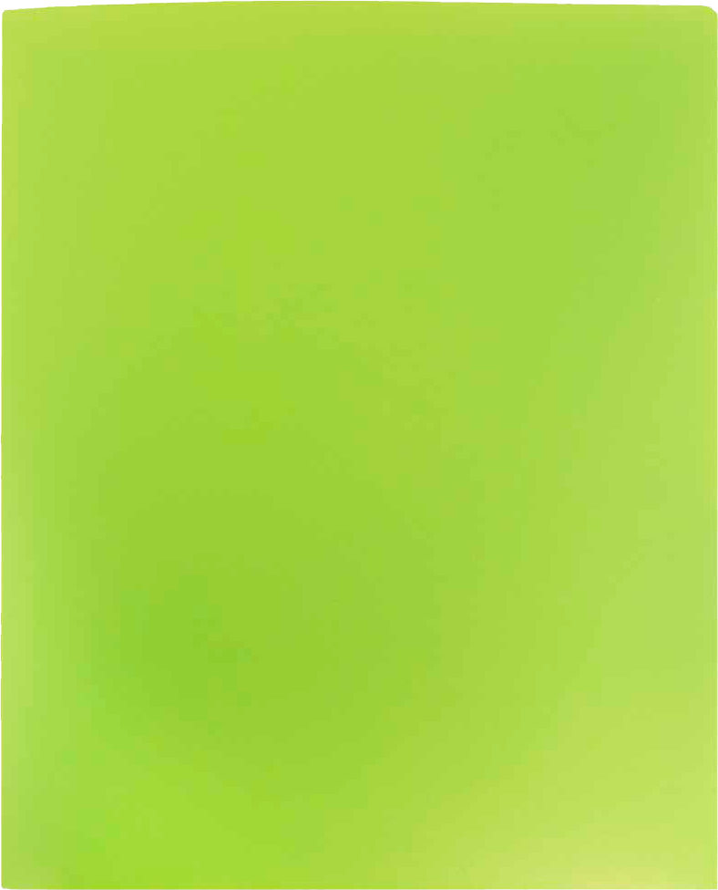 Lime Green 9 x 12 Plastic Heavy Duty Folders