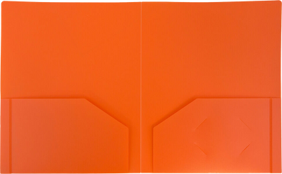 Orange 9 x 12 Plastic Heavy Duty Folders