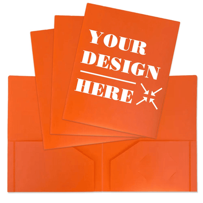 Orange 9 x 12 Plastic Heavy Duty Folders