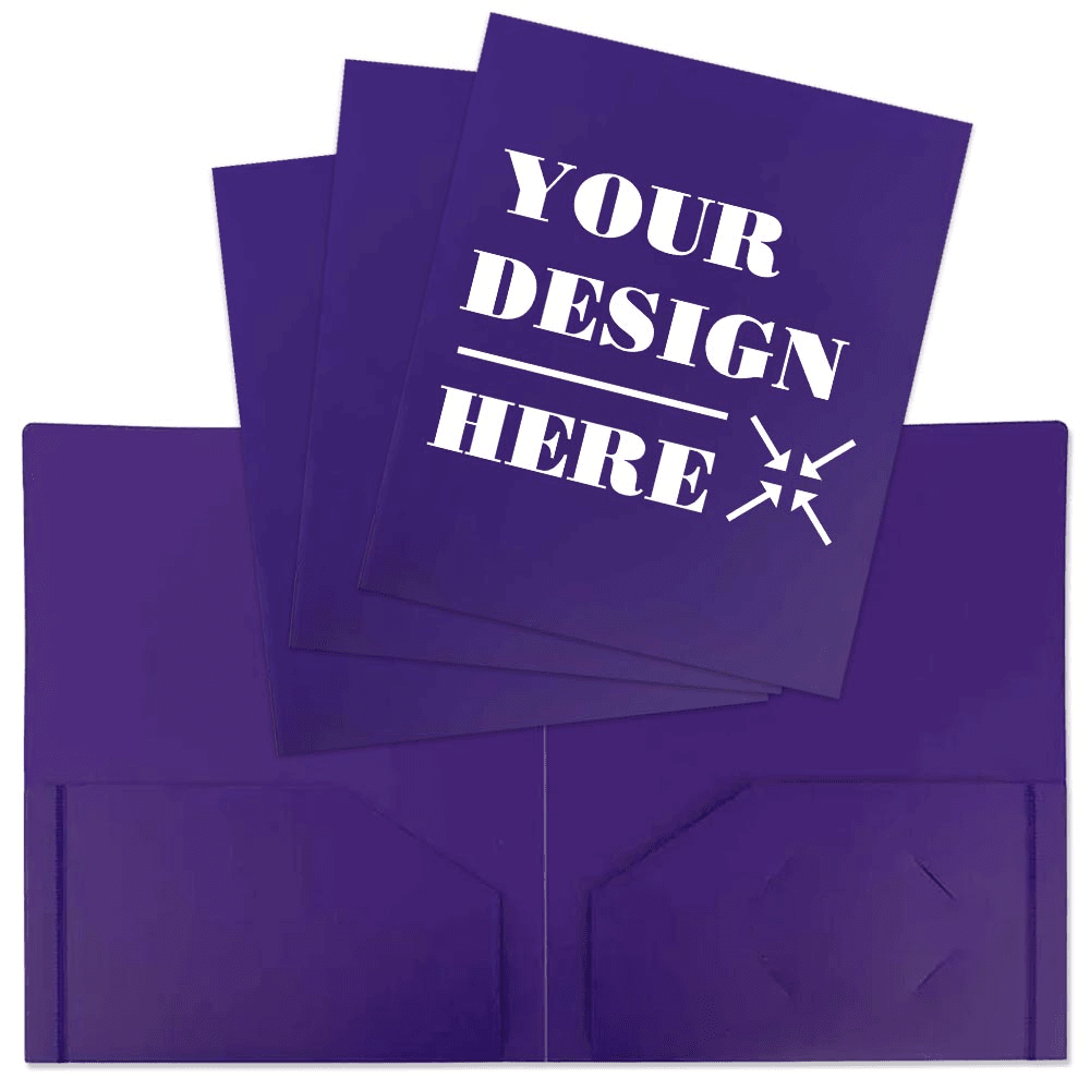 Purple 9 x 12 Plastic Heavy Duty Folders
