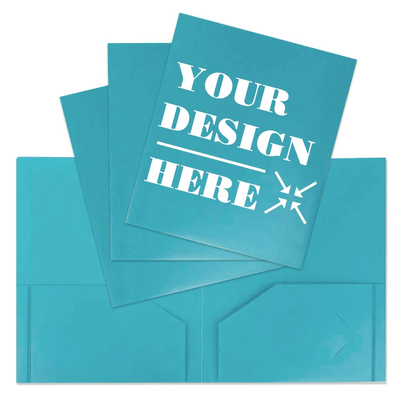 Teal Blue 9 x 12 Plastic Heavy Duty Folders