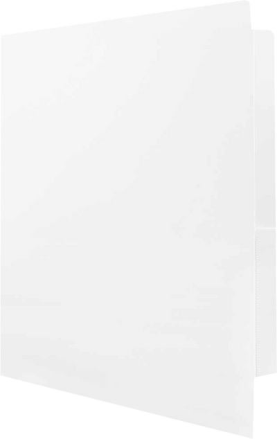 White 9 x 12 Plastic Heavy Duty Folders