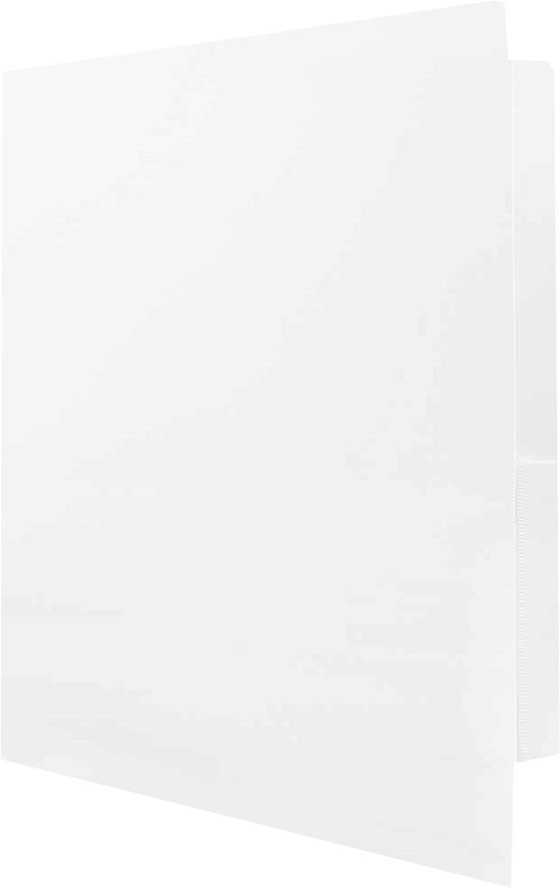White 9 x 12 Plastic Heavy Duty Folders