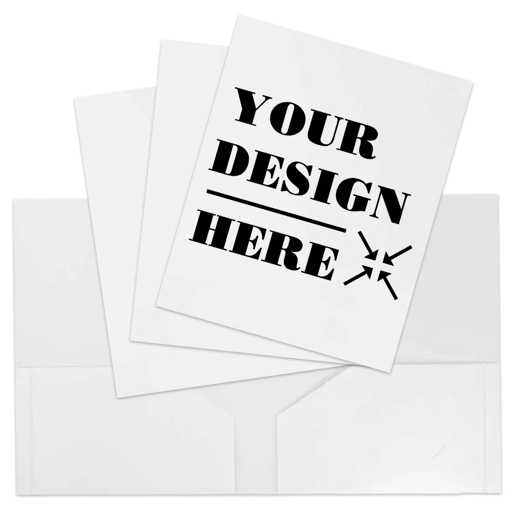 White 9 x 12 Plastic Heavy Duty Folders
