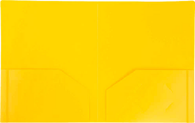 Yellow 9 x 12 Plastic Heavy Duty Folders