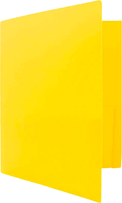 Yellow 9 x 12 Plastic Heavy Duty Folders
