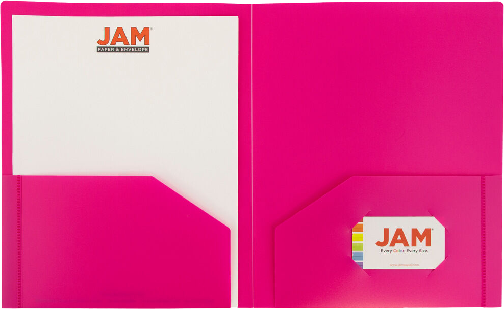 Fuchsia 9 x 12 Plastic Heavy Duty Folders