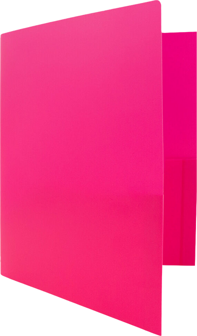 Fuchsia 9 x 12 Plastic Heavy Duty Folders