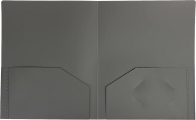 Gray 9 x 12 Plastic Heavy Duty Folders