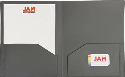 Gray 9 x 12 Plastic Heavy Duty Folders
