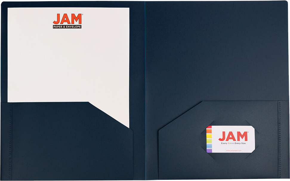 Navy Blue 9 x 12 Plastic Heavy Duty Folders