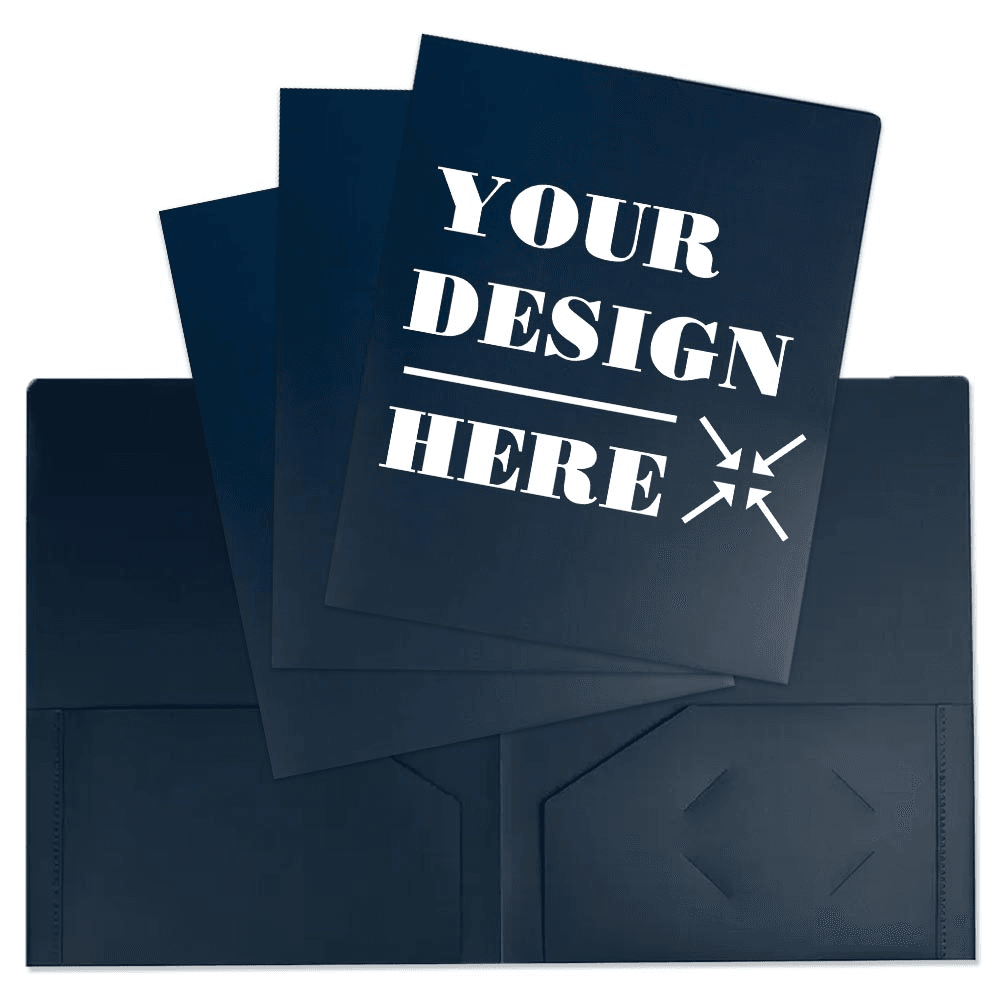 Navy Blue 9 x 12 Plastic Heavy Duty Folders