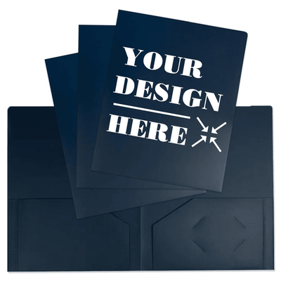 Navy Blue 9 x 12 Plastic Heavy Duty Folders