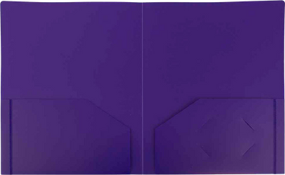 Purple 9 x 12 Plastic Heavy Duty Folders
