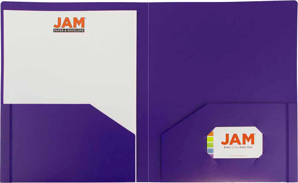 Purple 9 x 12 Plastic Heavy Duty Folders