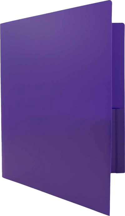Purple 9 x 12 Plastic Heavy Duty Folders