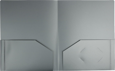 Silver 9 x 12 Plastic Heavy Duty Folders