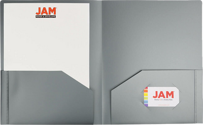 Silver 9 x 12 Plastic Heavy Duty Folders
