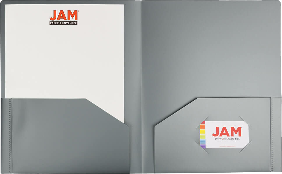 Silver 9 x 12 Plastic Heavy Duty Folders