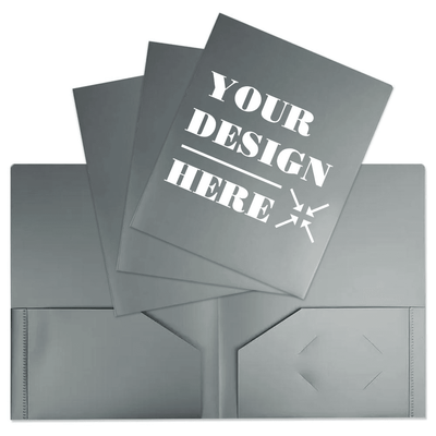 Silver 9 x 12 Plastic Heavy Duty Folders