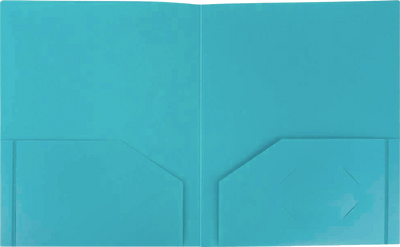 Teal Blue 9 x 12 Plastic Heavy Duty Folders