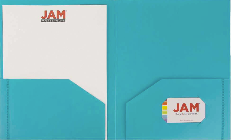 Teal Blue 9 x 12 Plastic Heavy Duty Folders