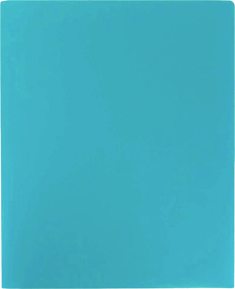 Teal Blue 9 x 12 Plastic Heavy Duty Folders