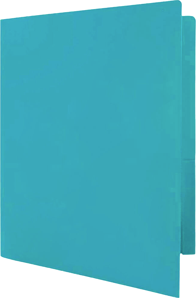 Teal Blue 9 x 12 Plastic Heavy Duty Folders