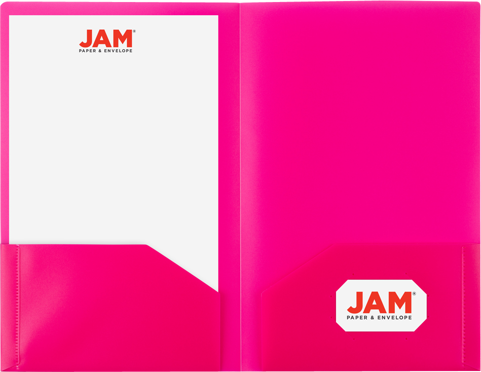 Assorted Fashion 9 x 14 1/2 Legal Plastic Pop Folders - 6 Pack