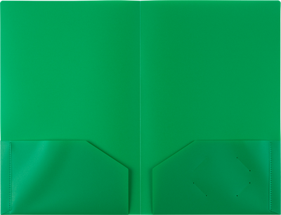 Assorted Primary Plastic Pop Folders Legal 9 x 14 1/2 - 6 Pack