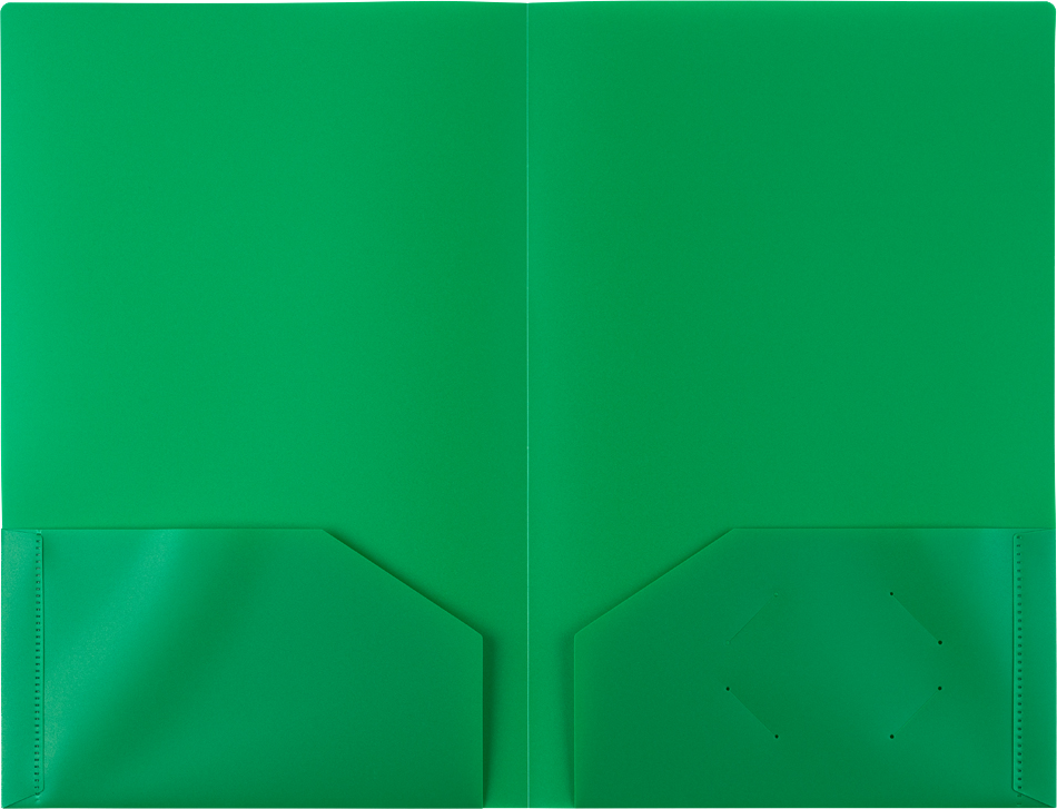 Assorted Primary Plastic Pop Folders Legal 9 x 14 1/2 - 6 Pack
