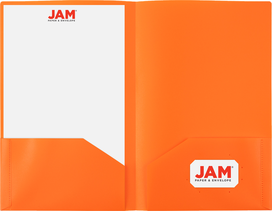 Assorted Primary Plastic Pop Folders Legal 9 x 14 1/2 - 6 Pack