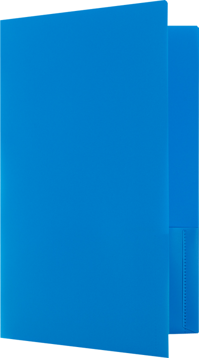 Assorted Primary Plastic Pop Folders Legal 9 x 14 1/2 - 6 Pack