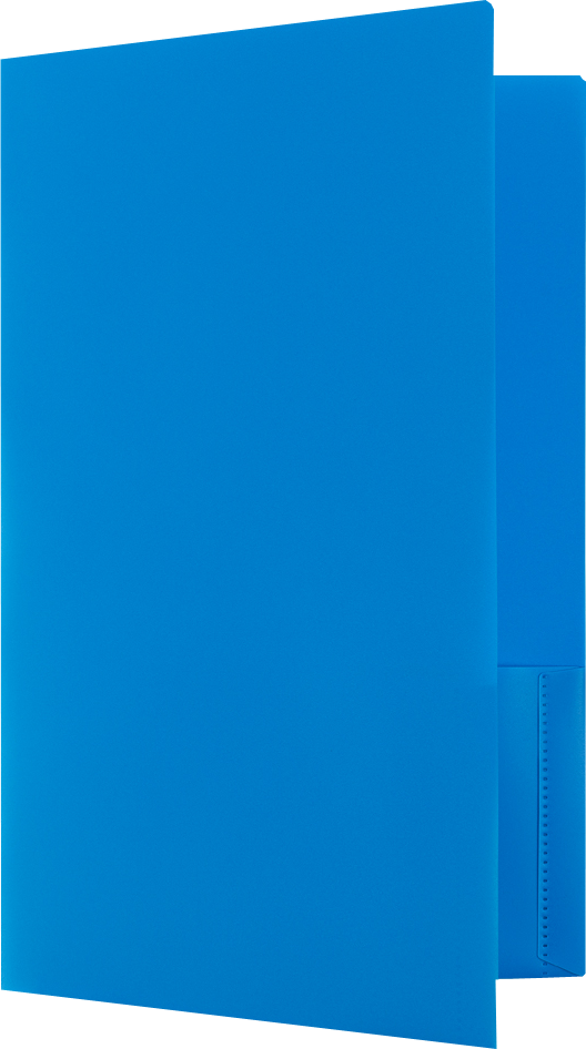 Assorted Primary Plastic Pop Folders Legal 9 x 14 1/2 - 6 Pack