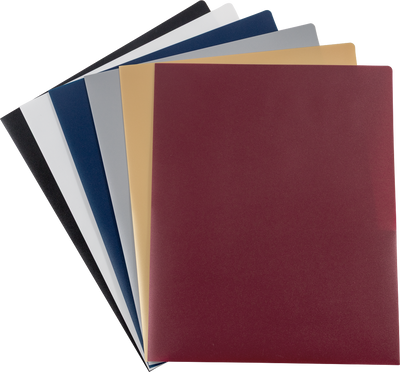 Assorted Professional 9 x 12 Plastic Pop Folders - 6 Pack