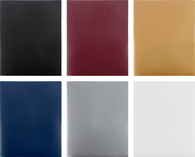 Assorted Professional 9 x 12 Plastic Pop Folders - 6 Pack
