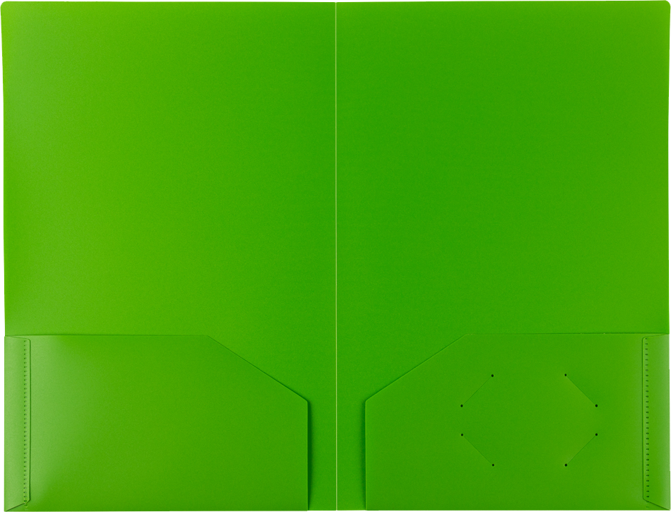 Assorted Fashion 9 x 14 1/2 Legal Plastic Heavy Duty Folders - 6 Pack