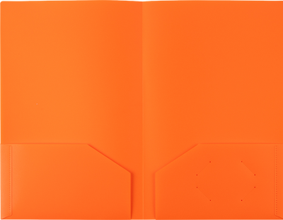 Assorted Primary 9 x 14 1/2 Legal Plastic Heavy Duty Folders - 6 Pack