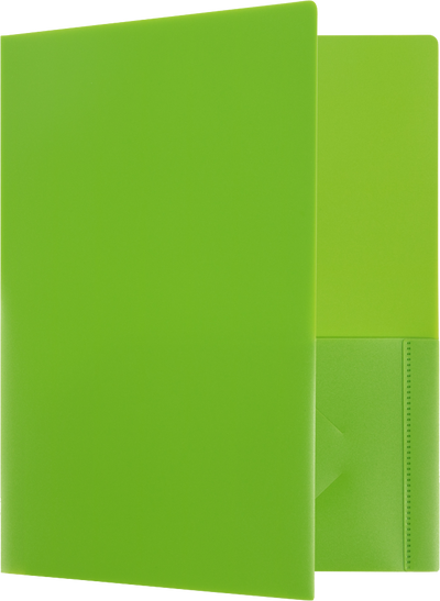 Assorted Fashion 9 x 12 Plastic Heavy Duty Folders - 6 Pack