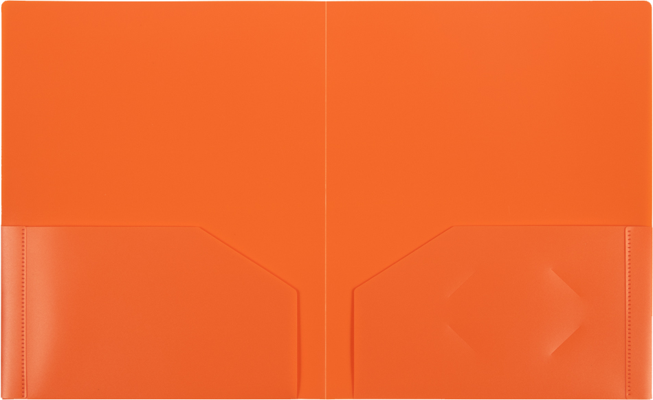 Assorted Fashion 9 x 12 Plastic Heavy Duty Folders - 6 Pack