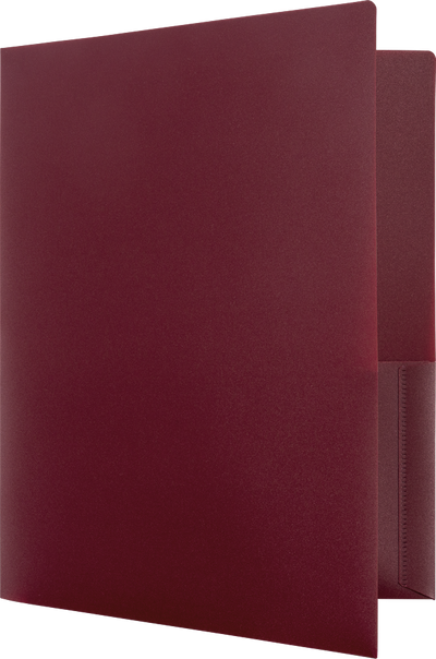 Assorted Professional 9 x 12 Plastic Heavy Duty Folders - 6 Pack