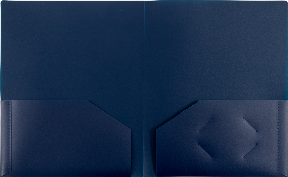 Assorted Professional 9 x 12 Plastic Heavy Duty Folders - 6 Pack