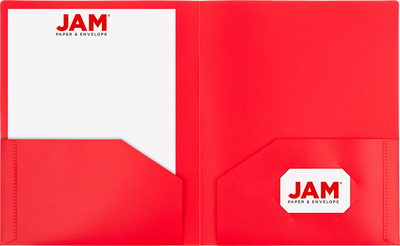 Assorted Primary 9 x 12 Plastic Heavy Duty Folders - 6 Pack