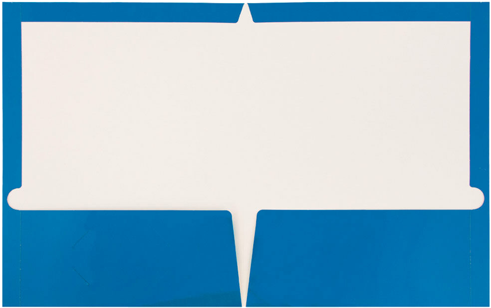 Glossy Blue 9 x 12 Standard Folders