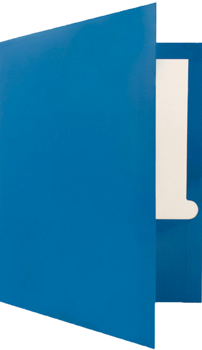 Glossy Blue 9 x 12 Standard Folders
