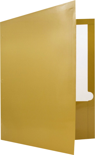Glossy Gold 9 x 12 3 Hole Punch Folders
