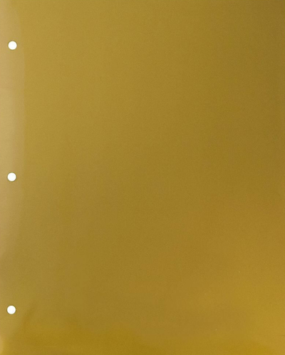 Glossy Gold 9 x 12 3 Hole Punch Folders